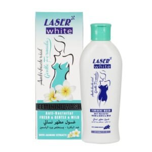 غسول مطهر نسائي ضد البكتيريا بمستخلص ورد الياسمين حجم 200 مل - Feminine Wash Anti-Bacterial Fresh by Laser White