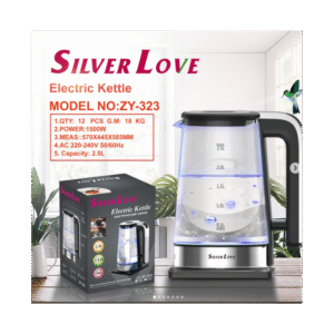 غلاية كهربائية مع مؤشر حرارة 2.5 لتر قوة 1500 واط