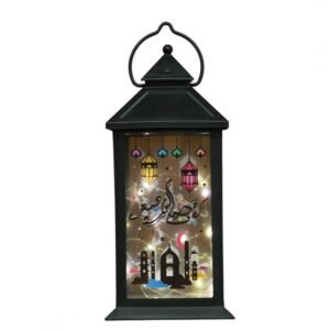 فانوس إضاءة ليد لون أسود 30 * 14* 14 سم