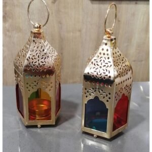 فانوس ذهبي معدن قياس 14* 7  سم