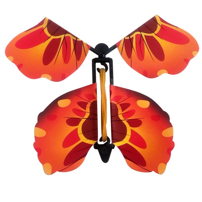 فراشة طائرة للهدايا لون احمر