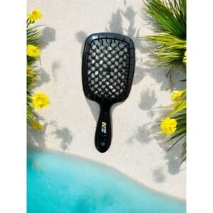 فرشاة شعر سيليكون مربعة لون أسود