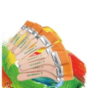 فرشاة طلاء ذات يد خشبي للرسم الزيتي مناسبة للرسم مجموعة مكونة من 12 فرشاة بأحجام مختلفة