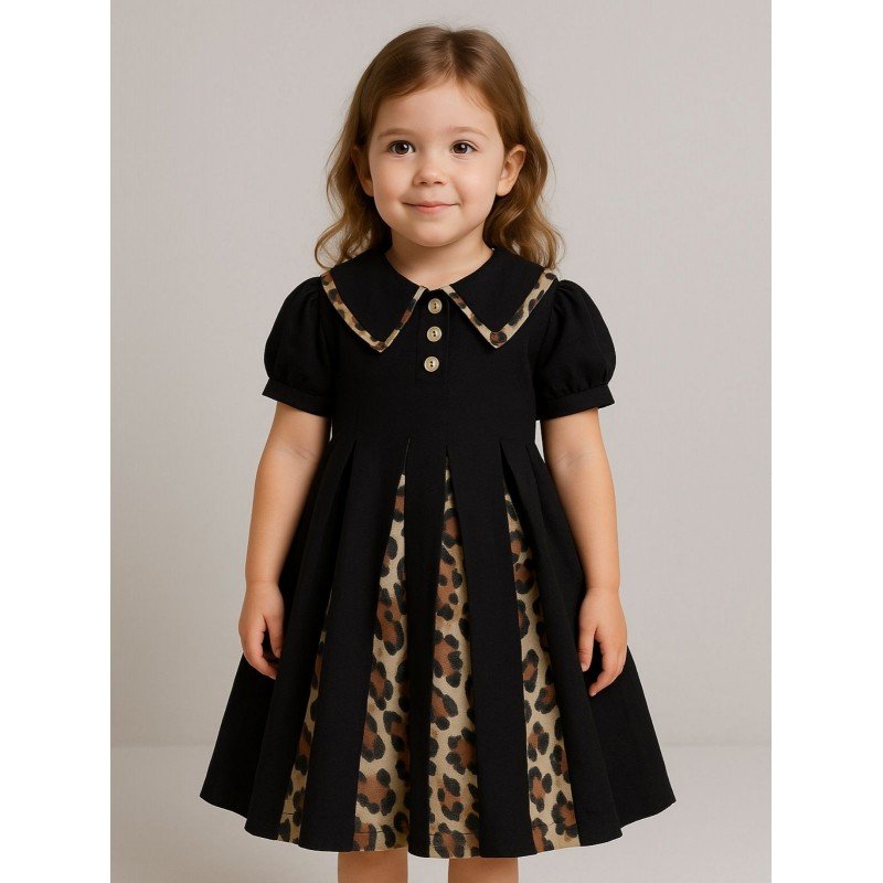 فستان بناتي لون أسود