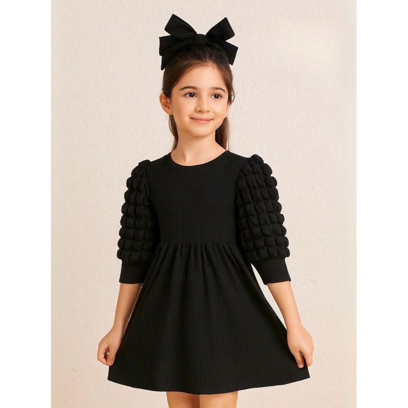 فستان بناتي لون اسود