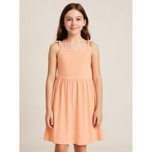 فستان حفر بناتي لون بطيخي