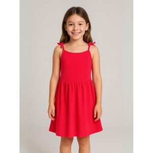 فستان حفر بناتي لون فوشي