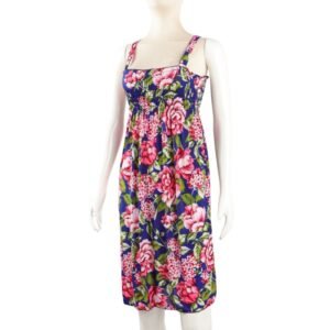 فستان صيفي للنساء لون أزرق مورد