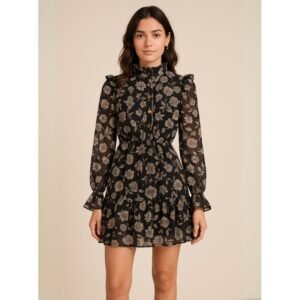 فستان صيفي للنساء لون أسود مورد