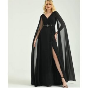 فستان طويل لون أسود