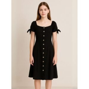 فستان قصير للنساء لون أسود