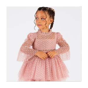 فستان للأطفال لون زهري