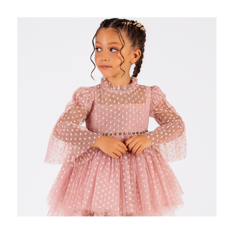 فستان للأطفال لون زهري