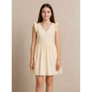 فستان للنساء لون أصفر فاتح