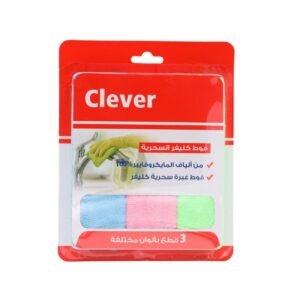 فوط كليفر السحرية من ألياف المايكروفايبر 100% عدد 3 بألوان مختلفة