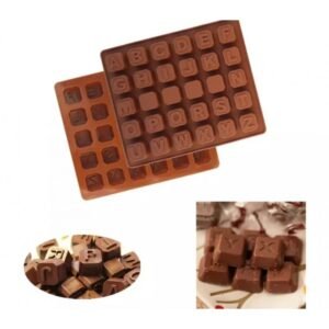 قالب شوكولاتة سيليكون أحرف مكعبات