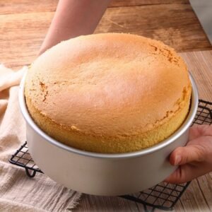 قالب كعك المنيوم قاعدة متحركة.. قياس 25 سم و ارتفاع 8 سم