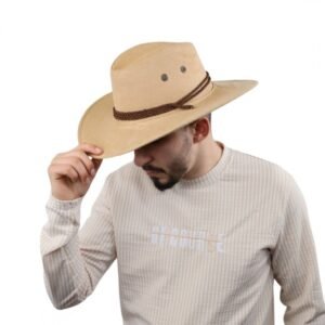 قبعة cowboy للرجال لون بيج