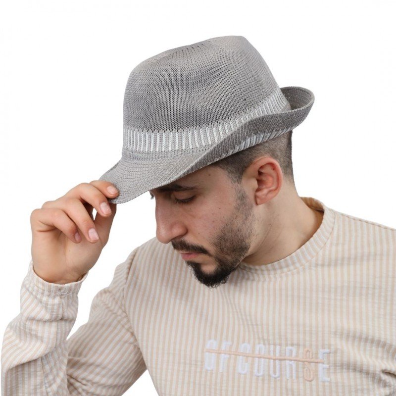 قبعة فيدورا للرجال لون سكني