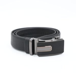 قشاط رجالي جلد 123 سم لون أسود