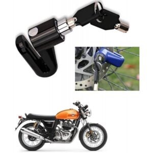 قفل فرامل لعجل الدراجات النارية والهوائية والسكوتر - مضاد للسرقة ومقاوم للماء مع صوت تنبية عالي