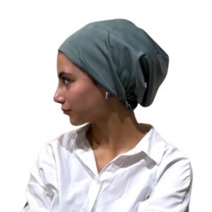 قمطة ستان للمحجبات صناعة فلسطينية لون أخضر