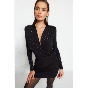 قميص الحجر الاسود التركي للنساء لون أسود