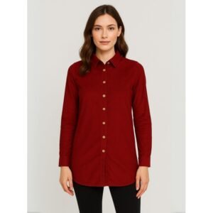 قميص للنساء شتوي لون أحمر