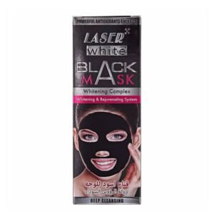 قناع أسود للوجه لإزالة الرؤوس السوداء حجم 100 مل - Black Mask Whitening Complex with Rose by Laser White