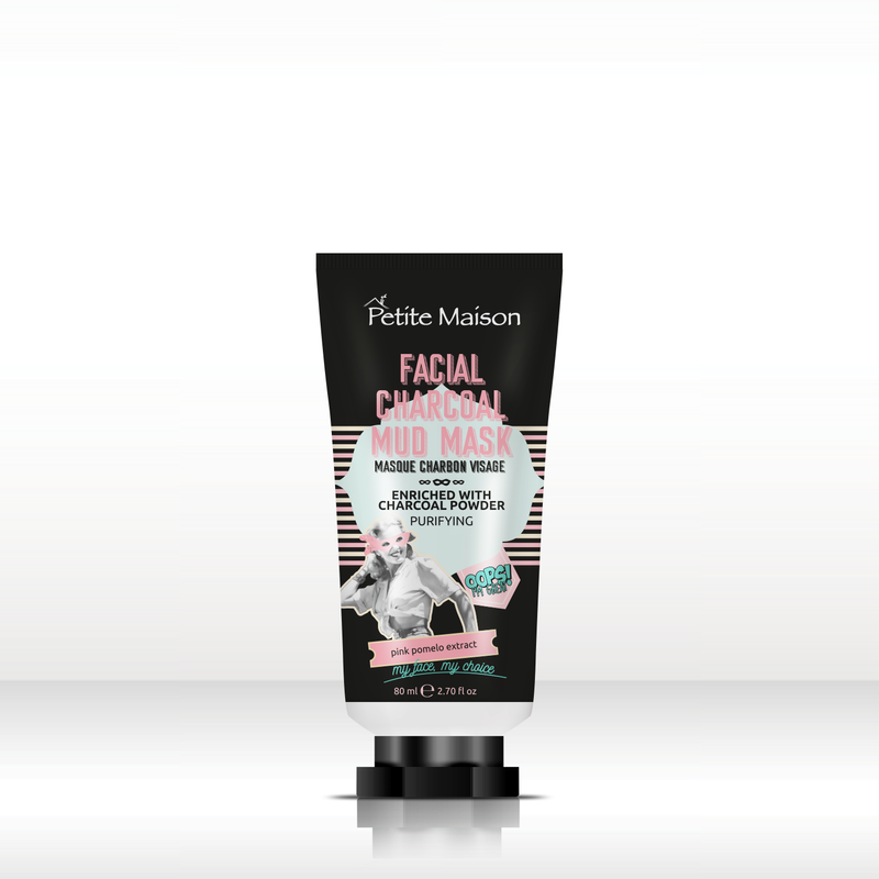 Petite Maison Facial Charcoal Mud Mask 80ml - قناع الطين بالفحم للوجه من بوتيت ميزون حجم 80 مل