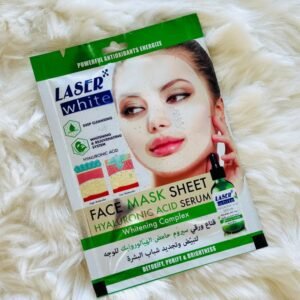 قناع ورقي سيروم حامض الهيالورونيك للوجه لتبييض وتجديد البشرة - Face Mask Sheet Hyaluronic Acid Serum by Laser White