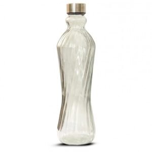 قنينة زجاج مع غطاء سعة نصف لتر