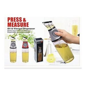 قنينة زيت زجاج سعة 500 ملل مع عيار للتحكم بكمية الزيت