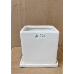 قوار بورسلان قطعة واحدة مربع لون أبيض