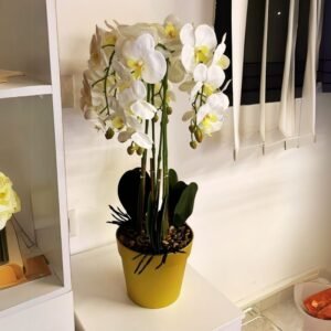 قوار ورد صناعي بورسلان طول 70 سم