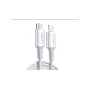 كابل شاحن من جي جرين طول 1 متر لون أبيض- UGREEN MFi USB-C to Lightning Charging Cable