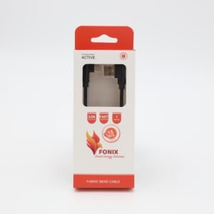كابل فابريك بيند تايب سي يو اس بي كابل من فونيكس طول 1 متر- Fonix Type C to USB Fabric Bend Cable 1 m