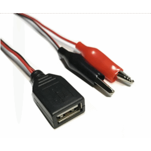 كابل ملقط مع مخرج USB أنثى