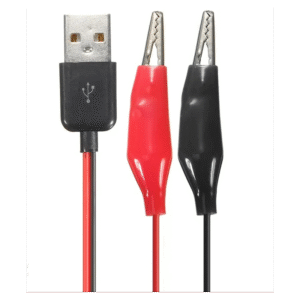 كابل ملقط مع مخرج USB ذكر
