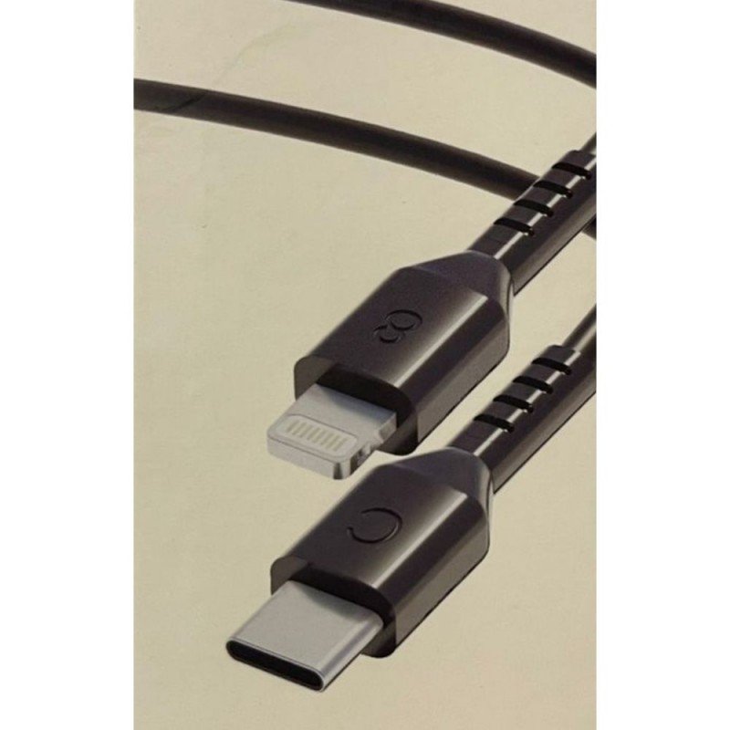 كابل من تايب سي الى ايفون طول 1 متر لون أسود