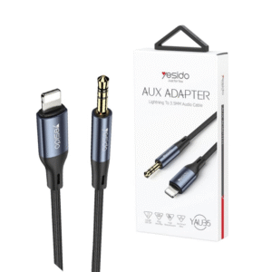 كابل يسيدو محول صوت Aux منفذ لايتينج إلى 3.5 ميلي طول 1 متر- Yesido Yau35 AUX Adapter IP To 3.5MM Audio Cable