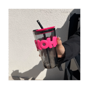 كاسة زجاج مع مصامة حجم 450 مل