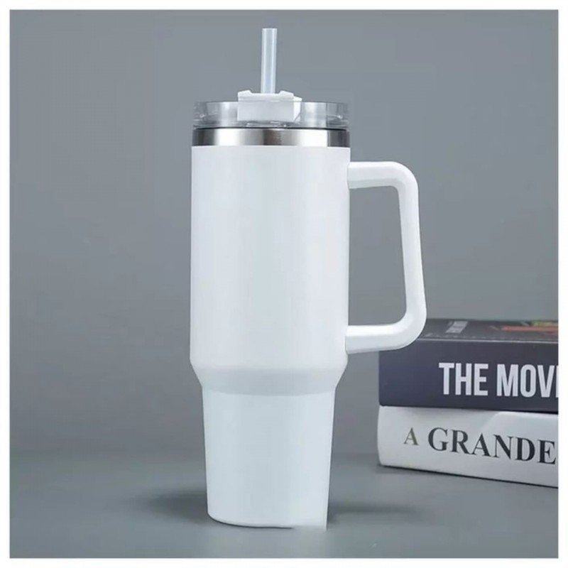 كاسة ستانلس ستيل المعزوله ( Stanley ) حجم 900 مل لون أبيض