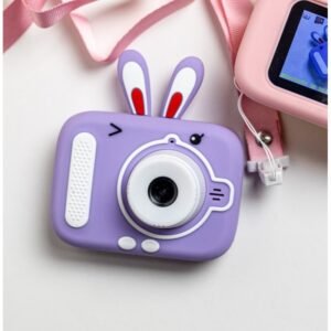 كاميرا أطفال الكترونية مع شاشة بتصميم أرنب لون بنفسجي