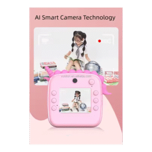 كاميرا أطفال الكترونية مع طابعه بتصميم يونيكورن لون زهري