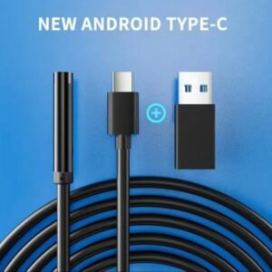 كاميرا للمناطق الضيقة على راس سلك مع اضاءة تشبك على الجوال مباشرة