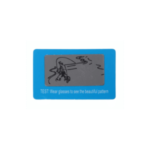 كرت فحص عدسة نظارة بوليرايزد