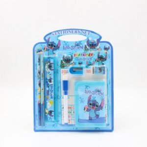 كرت قرطاسية ديزني مع جزدان – 7 قطع (تصميم ستتش)