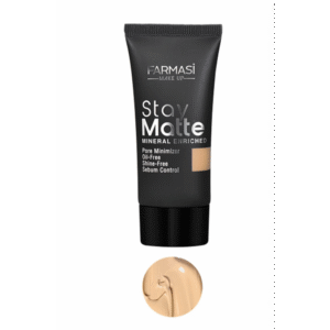 كريم أساس مطفأ اللمعة (ستاي مات) من فارماسي درجة 03 ناتشرال حجم 30 مل- Stay Matte Foundation By Farmasius- 03 Natural