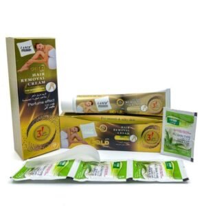 كريم مزيل شعر بالذهب للبشرة الحساسة حجم 120 مل - Hair Removal Cream with Gold Dust by Laser White